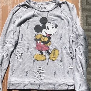 Distressed Disney Lightweight Sweatshirt